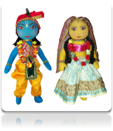 Medium Radha Krishna Doll Set